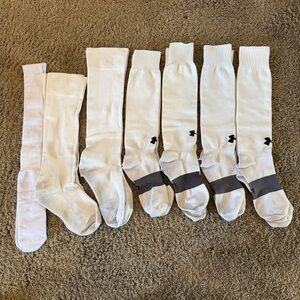 Under Armour White soccer Socks size large